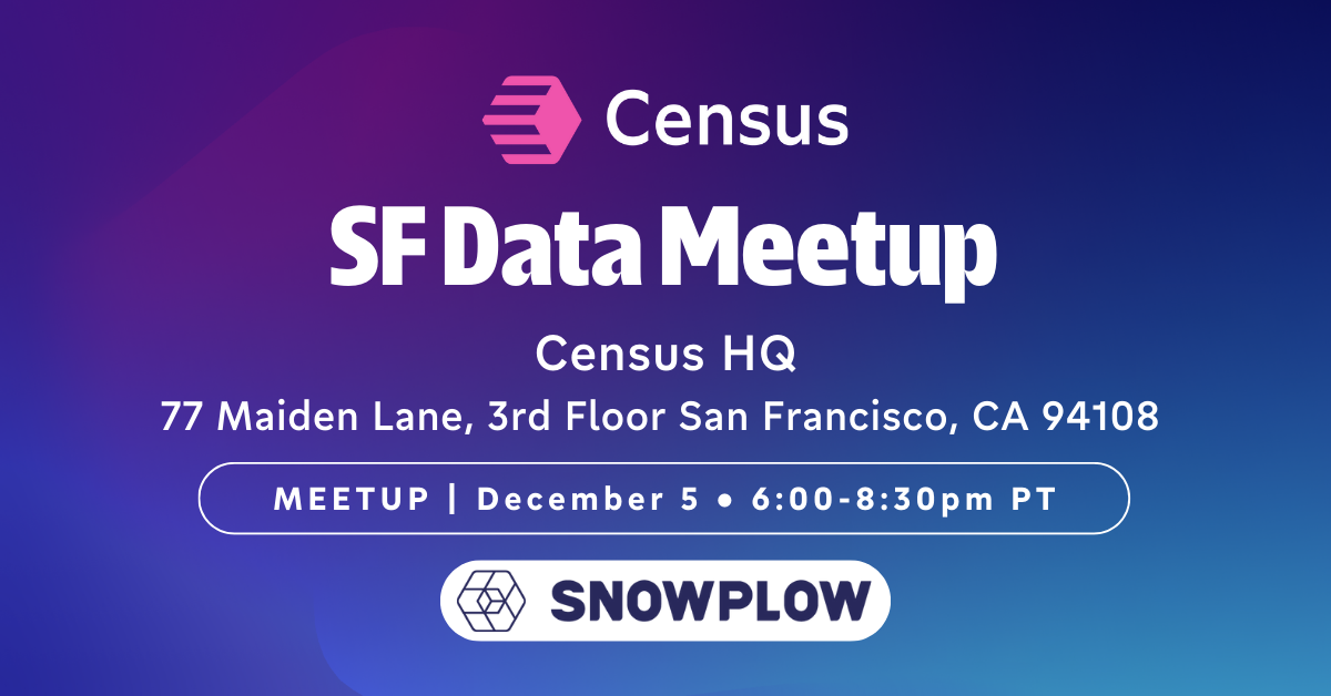 SF Data Meetup with Snowplow
