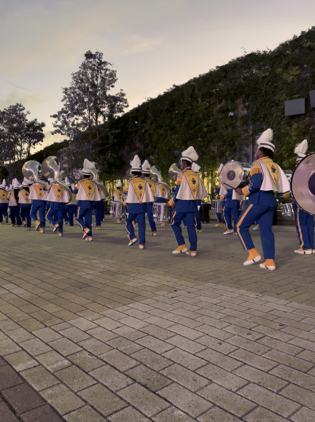 Mainline brass band parade during the Tuesday night opening party at New Orleans Coalesce. 