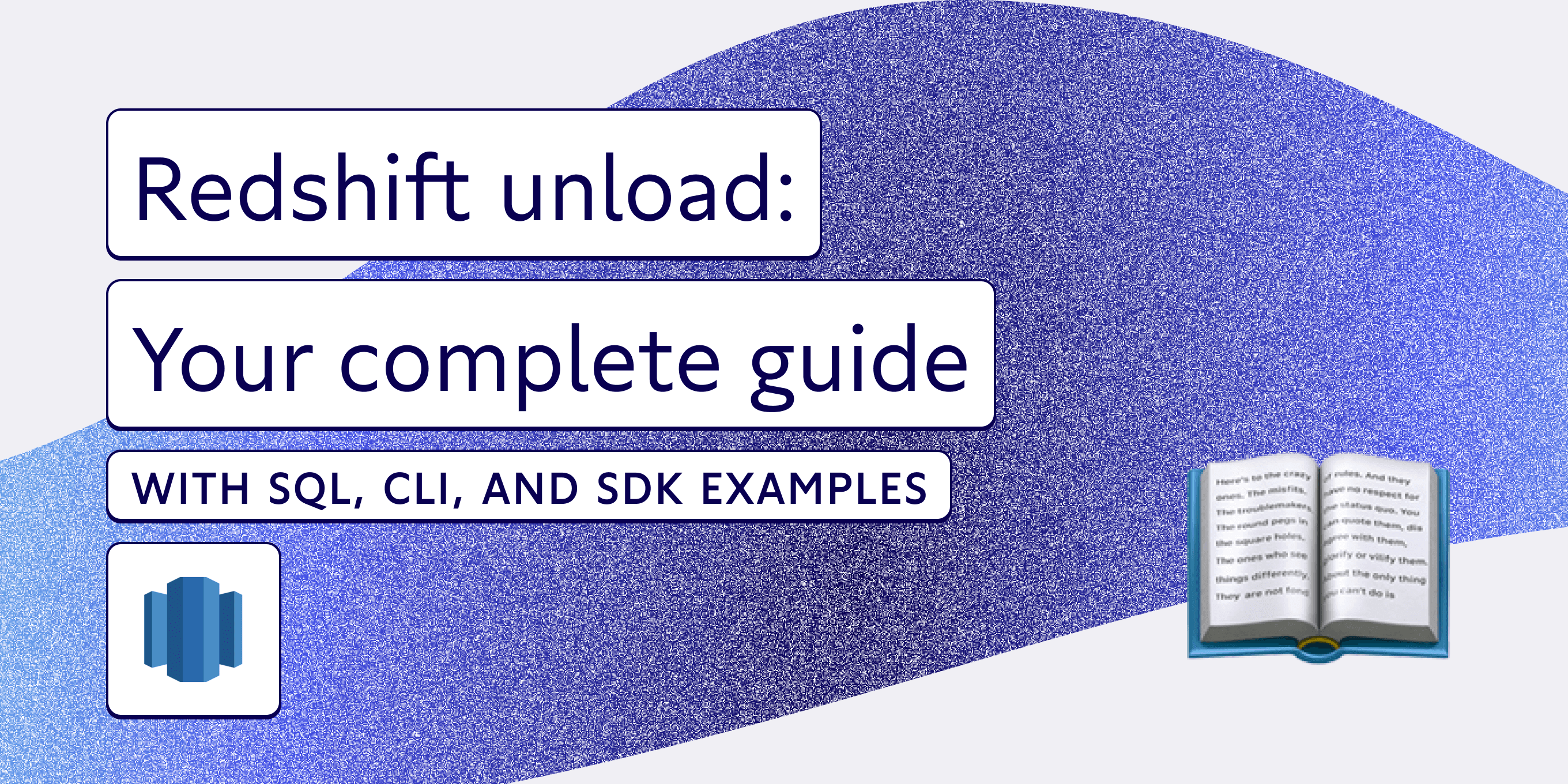 Redshift UNLOAD command SQL, SDK, and CLI examples Census