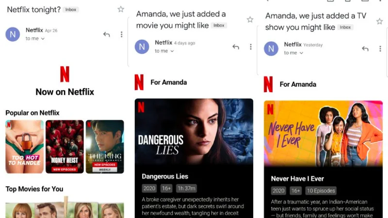 Example of Netflix's data activation