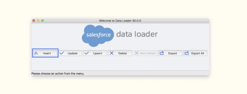 Configure salesforce data loader