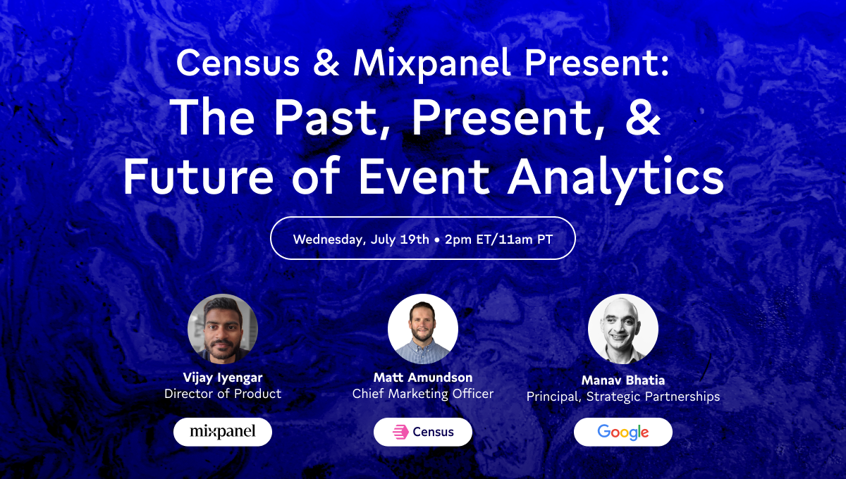 Mixpanel & Census Present: The Past, Present, and Future of Event Analytics